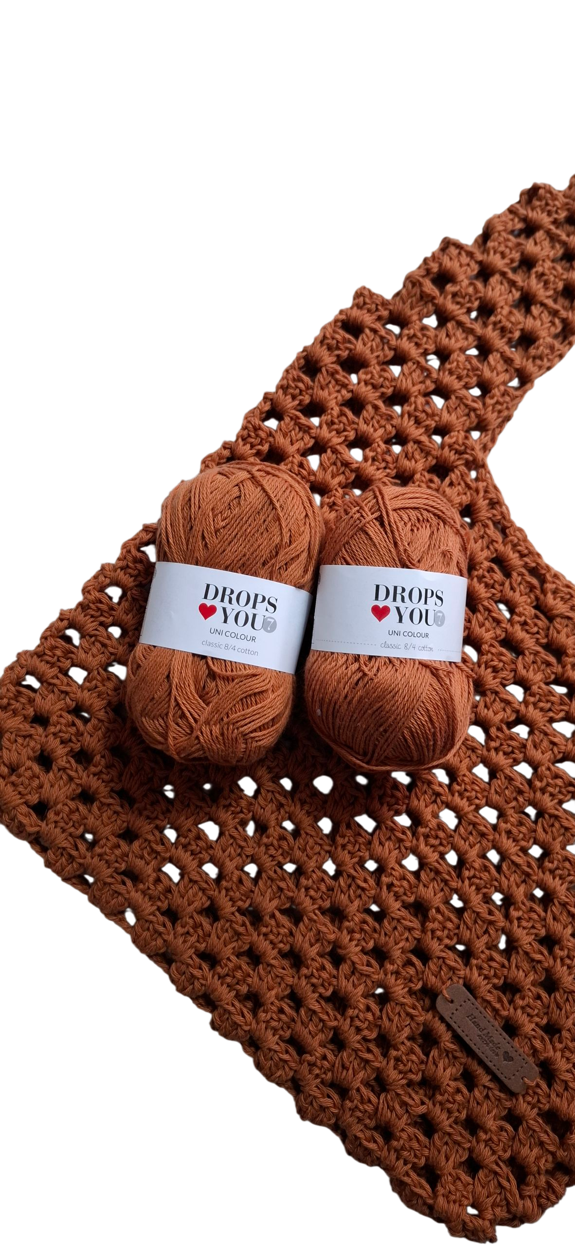 Padrão Digital Bolsa “Bolsa Fim de Semana” – Crochê com Linhas DROPS Love You 7