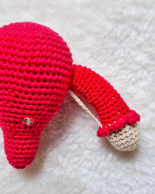 Padrão de crochet PDF do Sistema Reprodutor Feminino em amigurumi - modelo anatômico educativo detalhado