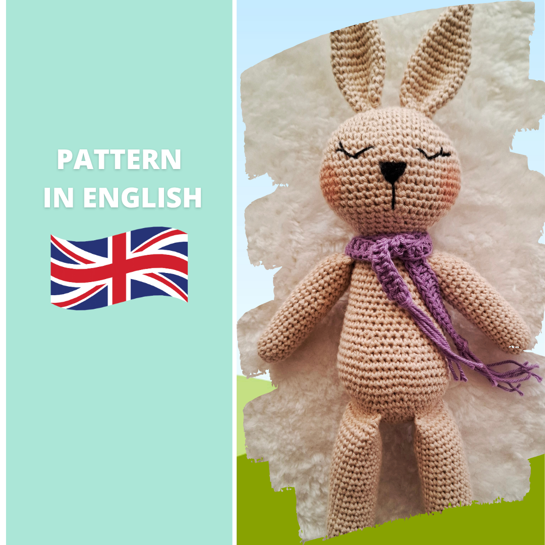 Amigurumi Pattern – Sleepy Bunny (PDF + Photos + Step-by-Step Videos)