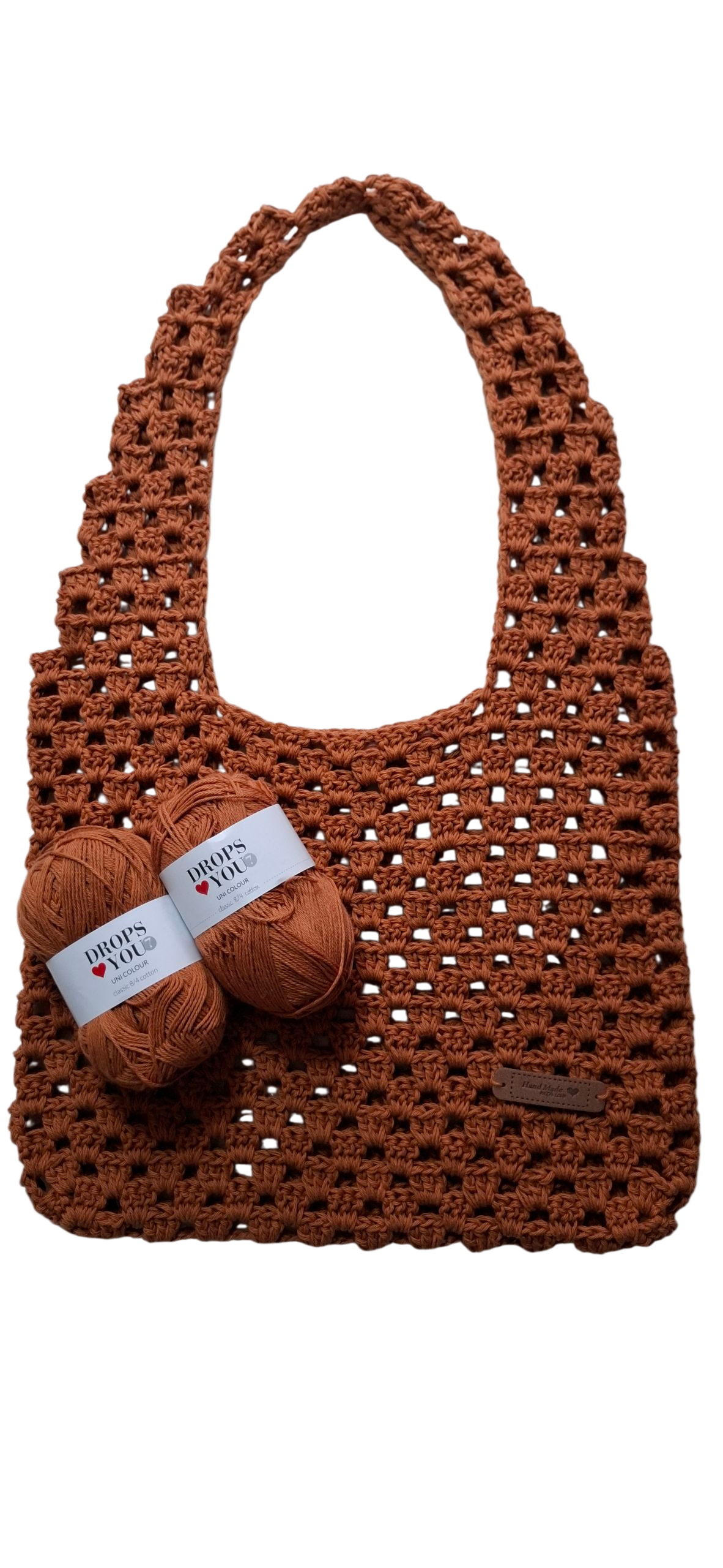 Padrão Digital Bolsa “Bolsa Fim de Semana” – Crochê com Linhas DROPS Love You 7