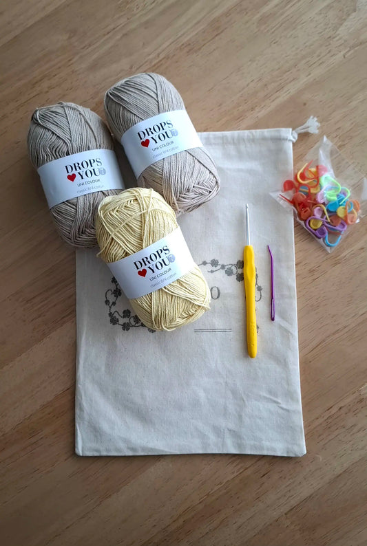 Kit Bucket Hat Primavera – Crochet | DROPS Love You 7