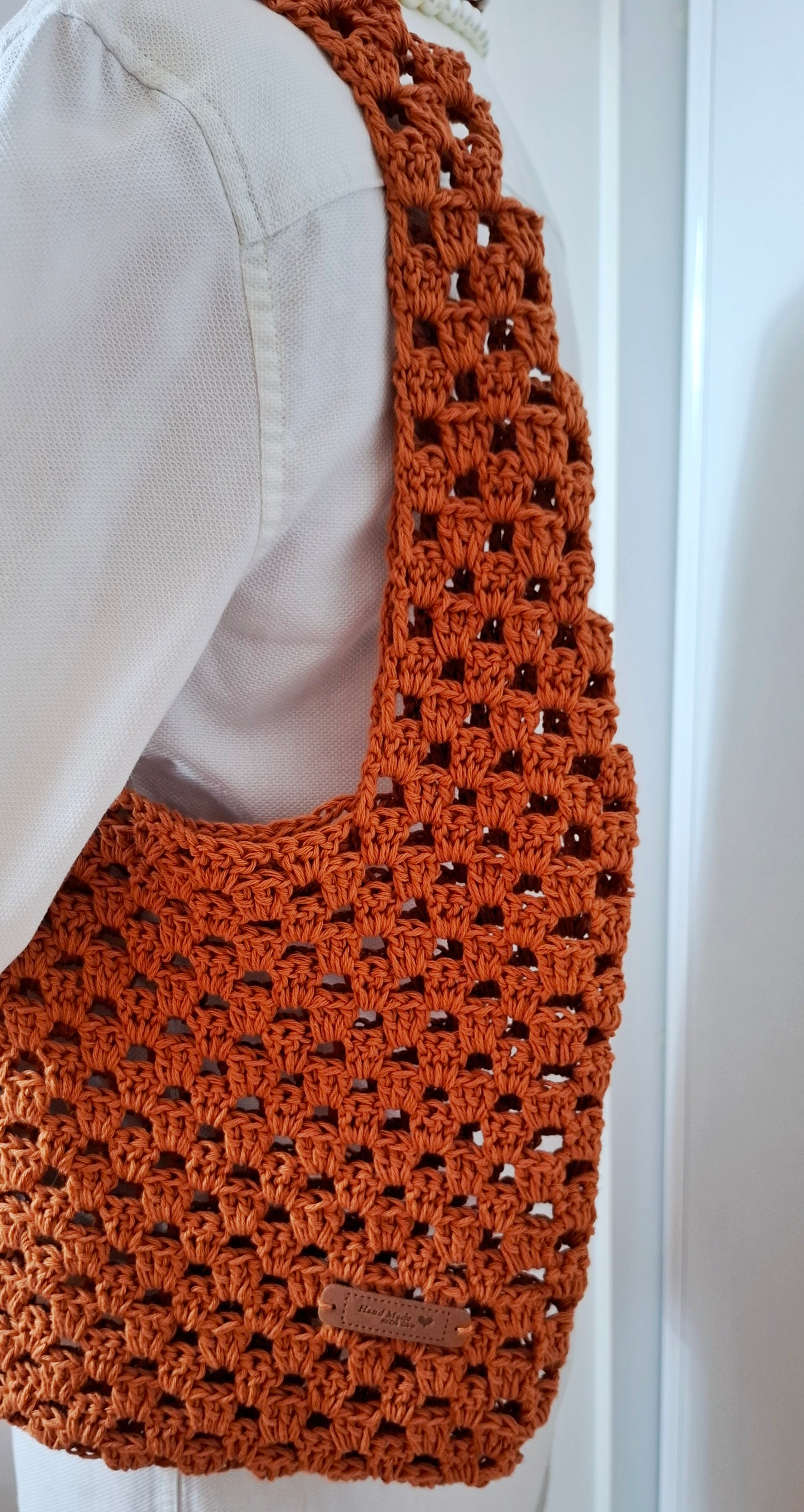 Bolsa “Bolsa Fim de Semana” – Feita à Mão em Crochê com Linhas DROPS Love You 7