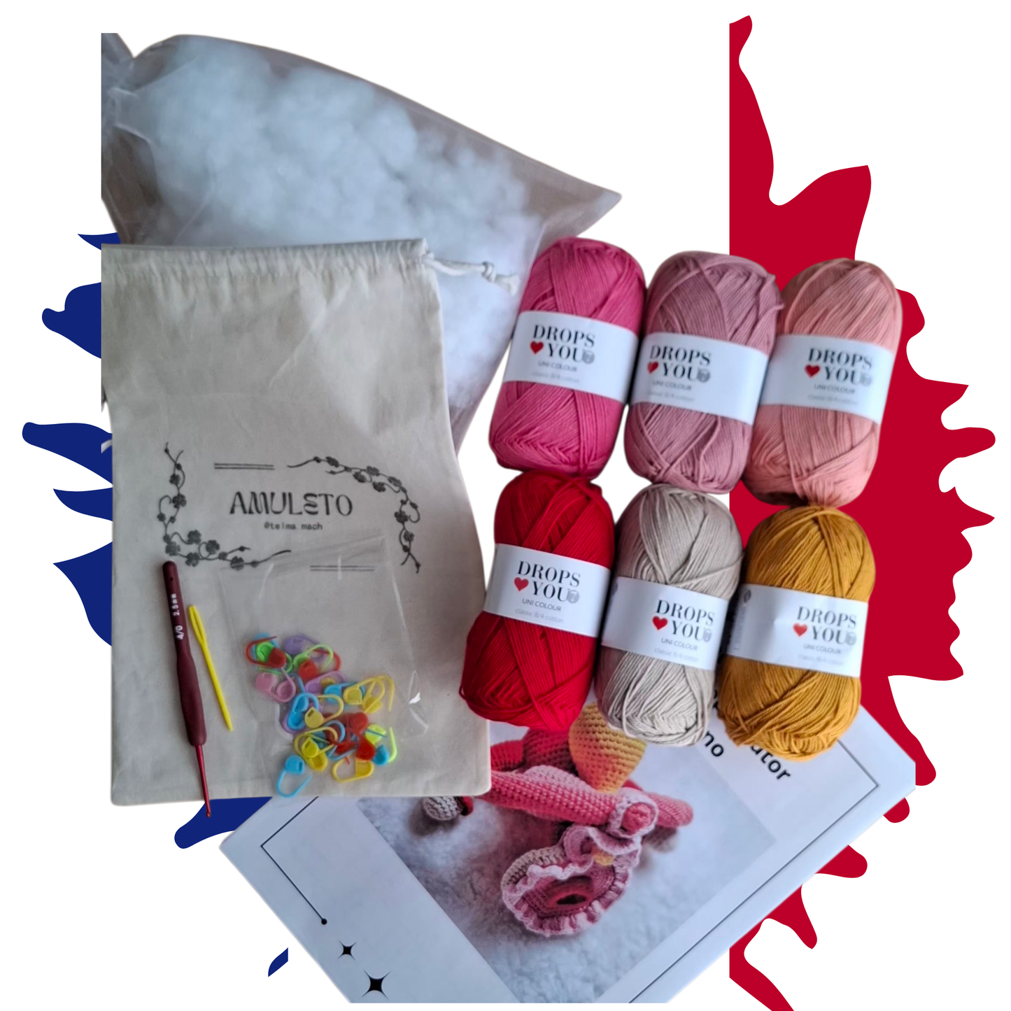 Kit Amigurumi Sistema Reproductor Femenino - Educativo con Patrón